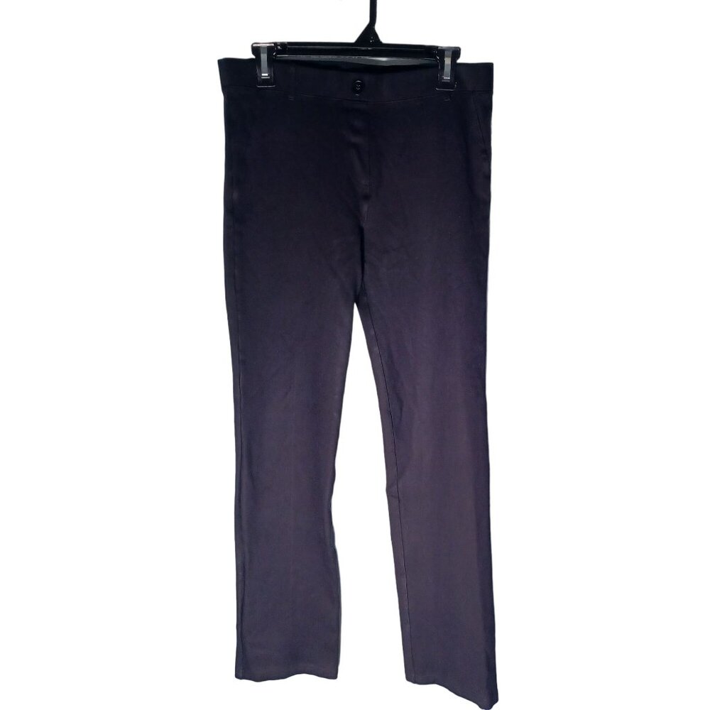 Betabrand Pants Womens Large Classic Dress Yoga Straight Black Pull On Office